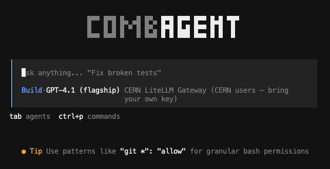 combagent running on lxplus